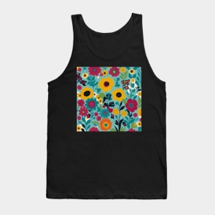 Whimsy Blooms Pattern Tank Top